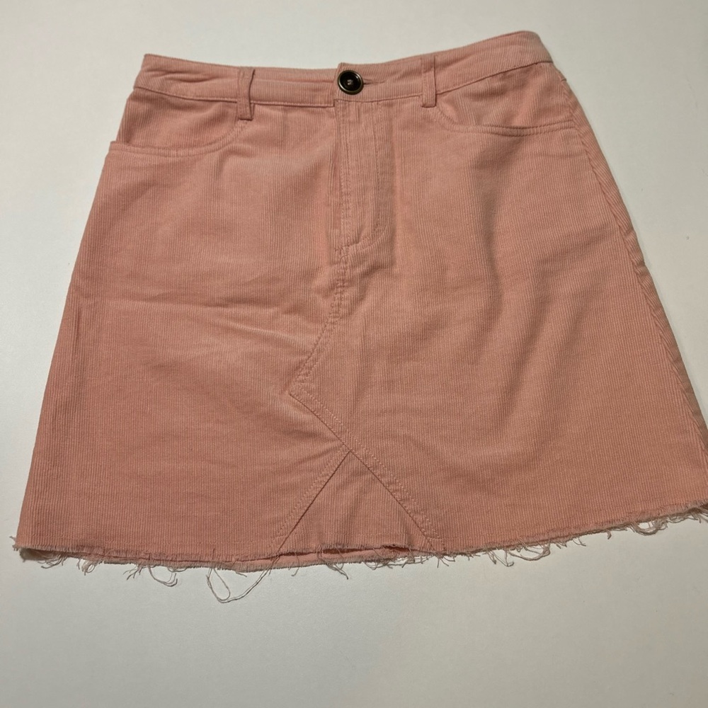 Alter’d State Pink Corduroy Skirt